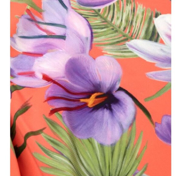 Alice + Olivia Zabel Floral-Print Cropped Wrap Top (Size 0) - Picture 6 of 7